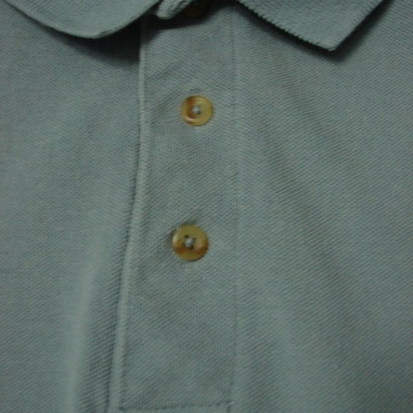 Mens Blue Polo Golf Logo'd Shirt XL Cotton Pole Dancer Collared 1/4 button front - Picture 5 of 15